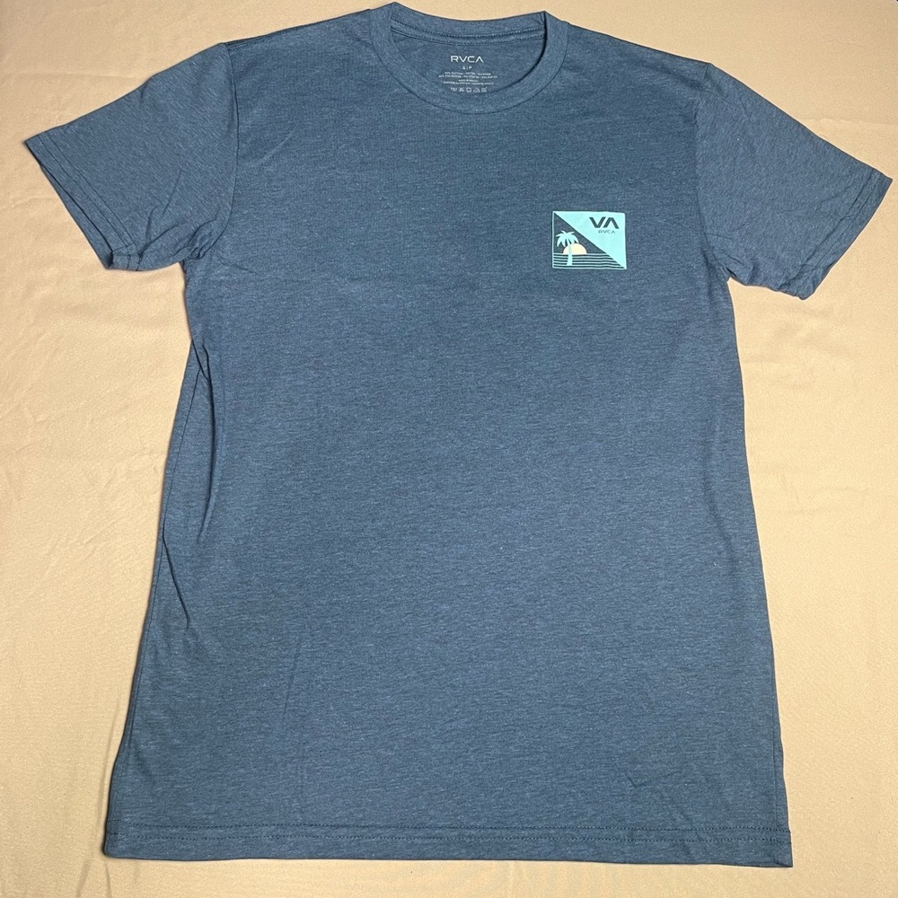 NWOT - RVCA Blue Short Sleeve Tee